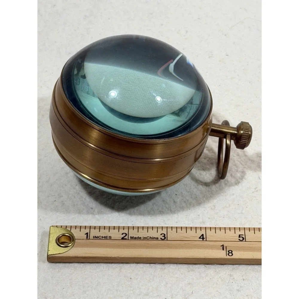 Great Lakes Steamline Decorative Brass Nautical Clock Compass Desk Display Multi